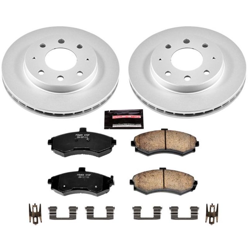 Power Stop 02-05 Hyundai Elantra Front Z17 Evolution Geomet Coated Brake Kit PowerStop
