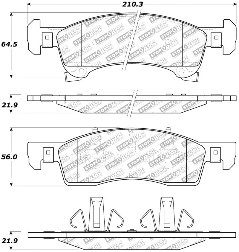 StopTech Street Disc Rear Brake Pads - 305.09340