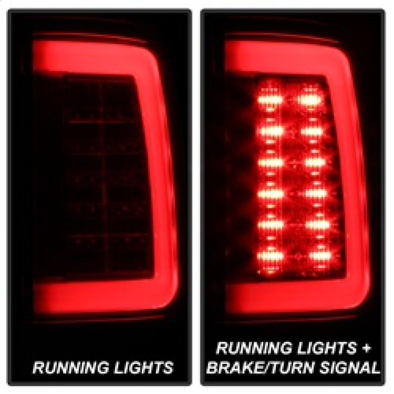 Spyder 13-14 Dodge Ram 1500 LED Tail Lights - Red Clear ALT-YD-DRAM13V2-LED-RC SPYDER