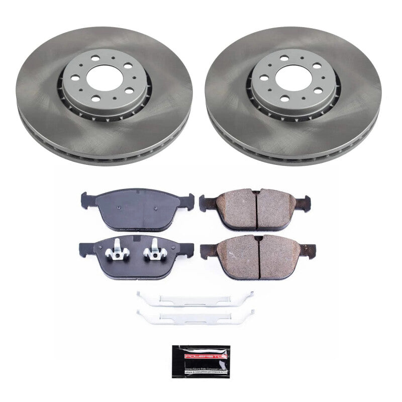 Power Stop 03-14 Volvo XC90 Front Semi-Coated Rotor Kit PowerStop