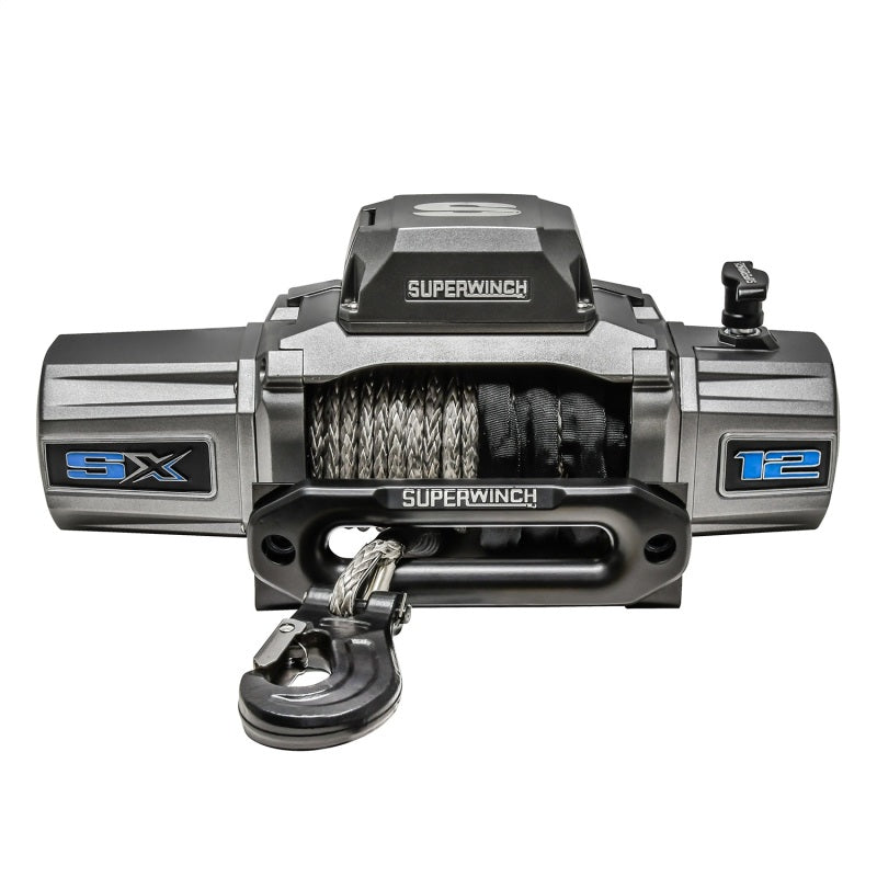 Superwinch 12000 LBS 12 VDC 3/8in x 80ft Synthetic Rope SX 12000SR Winch - Graphite Superwinch