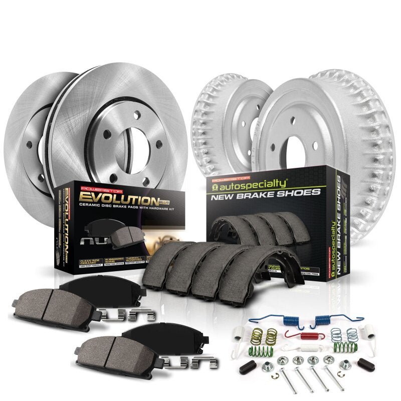 Power Stop 10-13 Ford Transit Connect Rear Autospecialty Drum Kit PowerStop