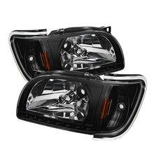 Load image into Gallery viewer, Xtune Toyota Tacoma 01-04 1 Piece w/ Chrome Trim Crystal Headlights Black HD-ON-TT01-1PC-LED-CC-BK SPYDER