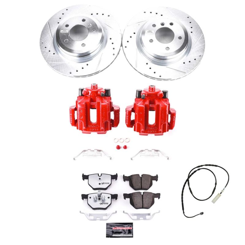 Power Stop 13-15 BMW X1 Rear Z26 Street Warrior Brake Kit w/Calipers PowerStop