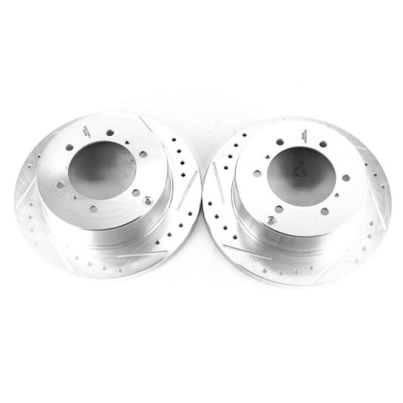 Power Stop 92-00 Mitsubishi Montero Rear Evolution Drilled & Slotted Rotors - Pair PowerStop