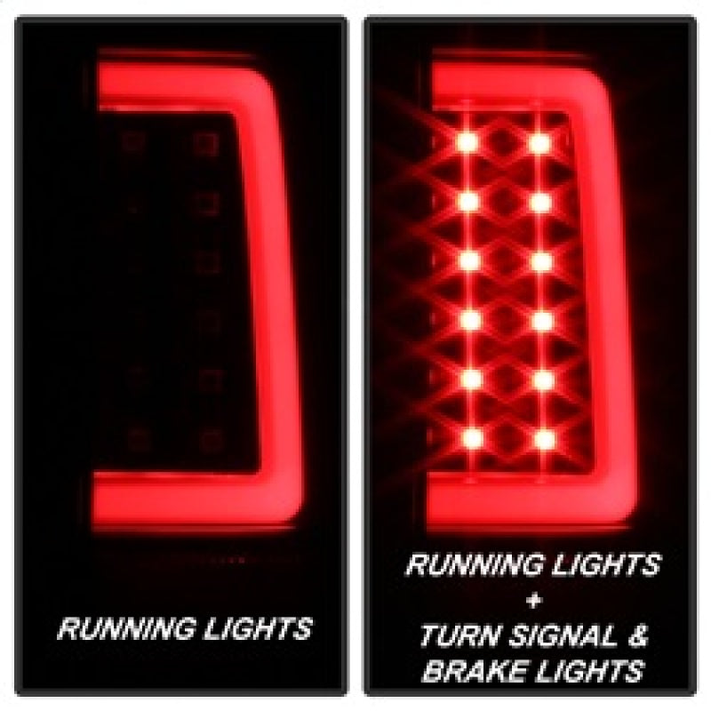Spyder 07-13 Silverado (Will Not Work w/2010 921 Bulb) V3 LED Tail Lghts Blk ALT-YD-CS07V3-LBLED-BK SPYDER