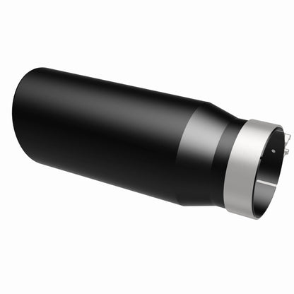 MagnaFlow Tip Stainless Black Coated Single Wall Round Single Outlet 5in Dia 4in Inlet 13in L Magnaflow