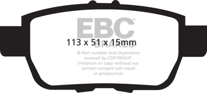 EBC Ultimax2 Rear Brake Pads - UD1103 EBC