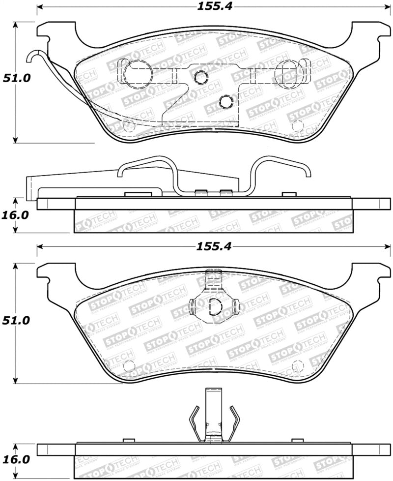 StopTech Premium Ceramic Brake Pads - 308.08580