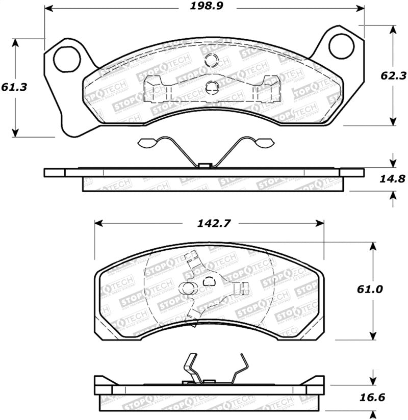 StopTech Premium Ceramic Brake Pads - 308.02000