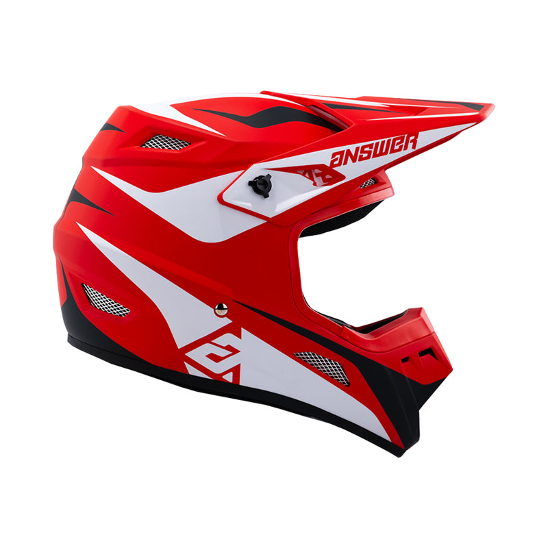 Answer 26 AR1 Mototown Helmet Glossy Red/White/Grey/Black Youth - Small