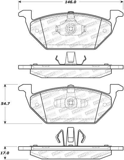 StopTech Premium Ceramic Brake Pads - 308.10550 Stoptech