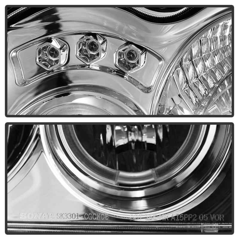 Spyder Jeep Grand Cherokee 05-07 Projector Headlights LED Halo LED Chrm Low 9006 PRO-YD-JGC05-HL-C SPYDER