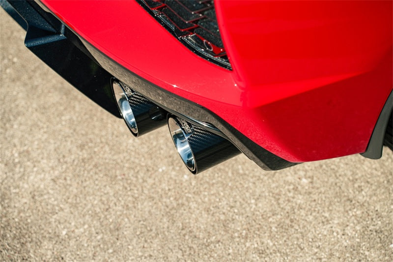 Corsa 3.0 in Cat-Back 4.5 in Carbon Fiber Tips | 2020-23 Corvette C8 (w/o Factory NPP)