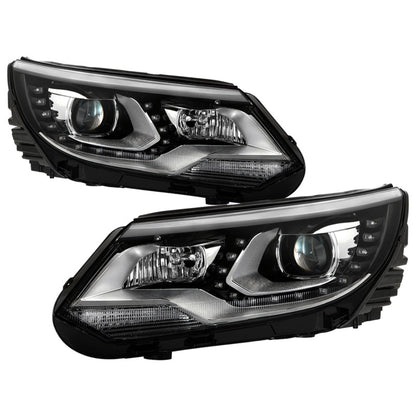 Spyder VW Tiguan 12-17 LED/DRL Projector Headlights Chrome PRO-JH-VWT12-LED-C SPYDER
