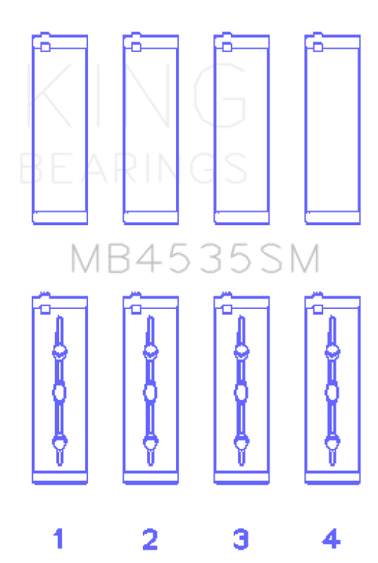 King Engine Bearings Mercedes Benz M 276 DE35 (Size +0.25mm) Main Bearing Set