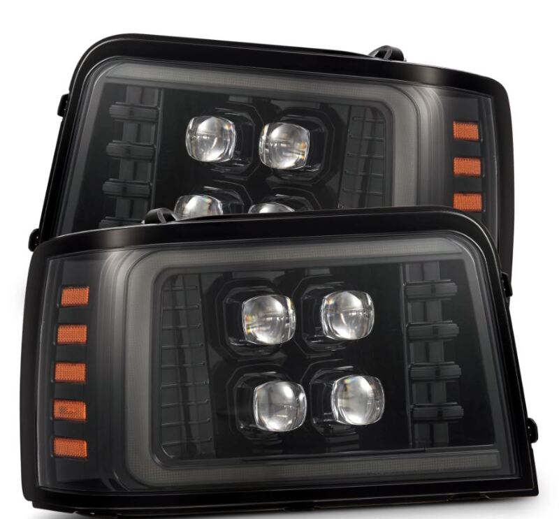 AlphaRex 880269 92-96 Ford F-Series/Bronco NOVA-Series LED Proj Headlight Alpha-Bk w/Actv Light SS & SBDRL