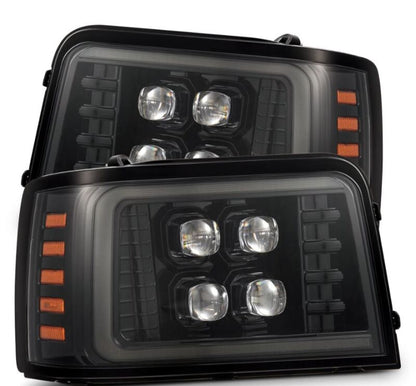 AlphaRex 880269 92-96 Ford F-Series/Bronco NOVA-Series LED Proj Headlight Alpha-Bk w/Actv Light SS & SBDRL