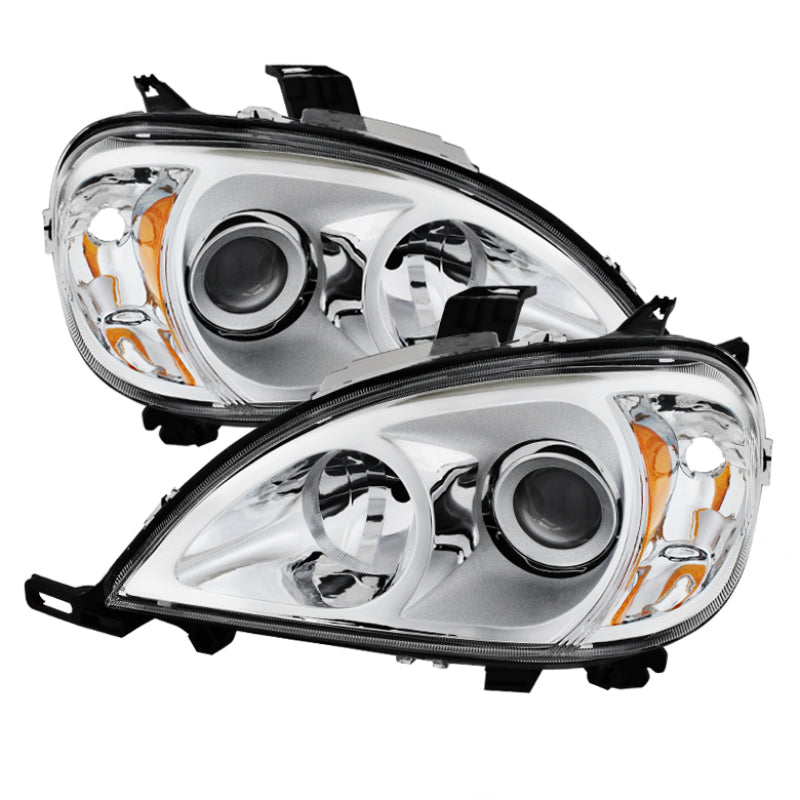 Xtune Mercedes Benz W163 Ml-Class 98-01 ProjectOEr Headlights Chrome PRO-JH-MBW16398-C SPYDER