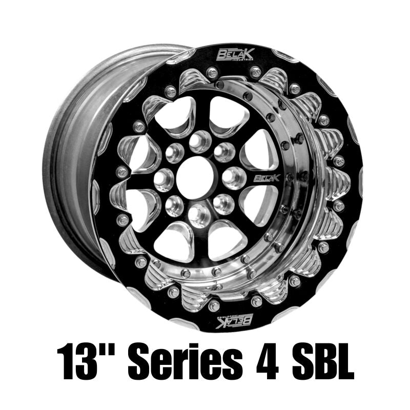 Belak 13x11 / 5in BS / 4x100 BP / High Pad Series 4 Wheel- Dbl Beadlock Billet (Small Brake Kit Req) 13114100S45BS-BLT
