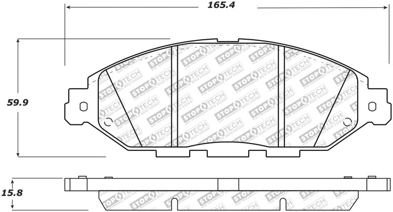 StopTech Street Disc Brake Pads - 305.16490