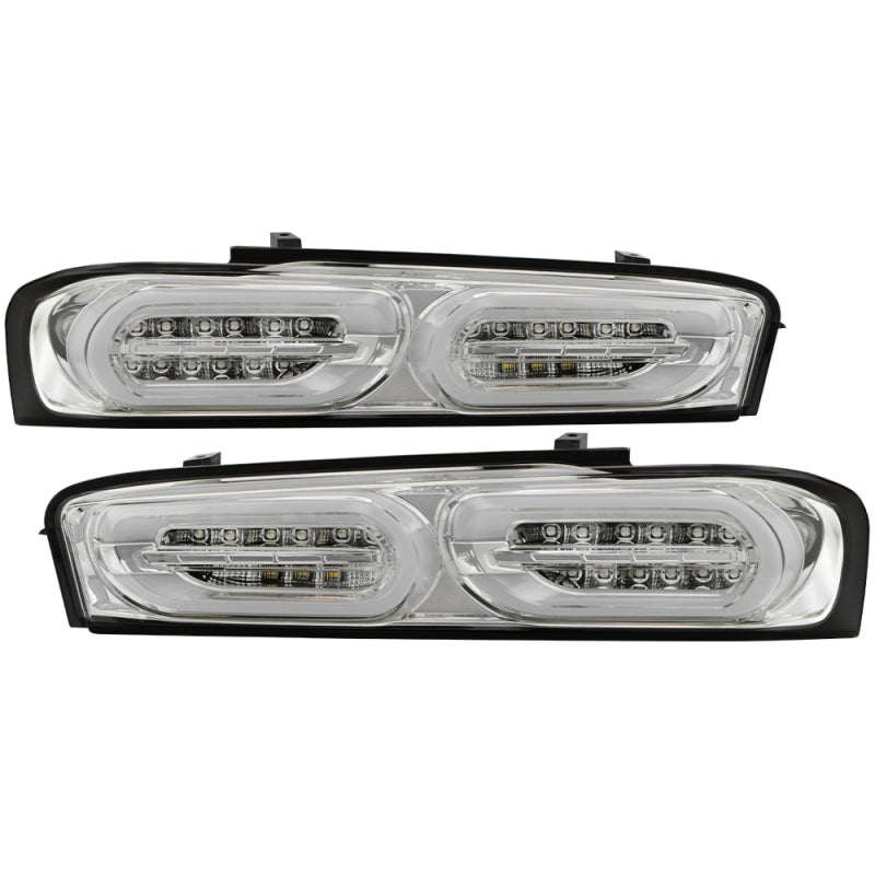 Spyder Chevy Camaro 16-18 Halogen LED Tail Lights Chrome ALT-YD-CCAM16HAL-SEQ-C SPYDER