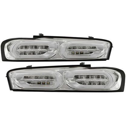 Spyder Chevy Camaro 16-18 Halogen LED Tail Lights Chrome ALT-YD-CCAM16HAL-SEQ-C SPYDER