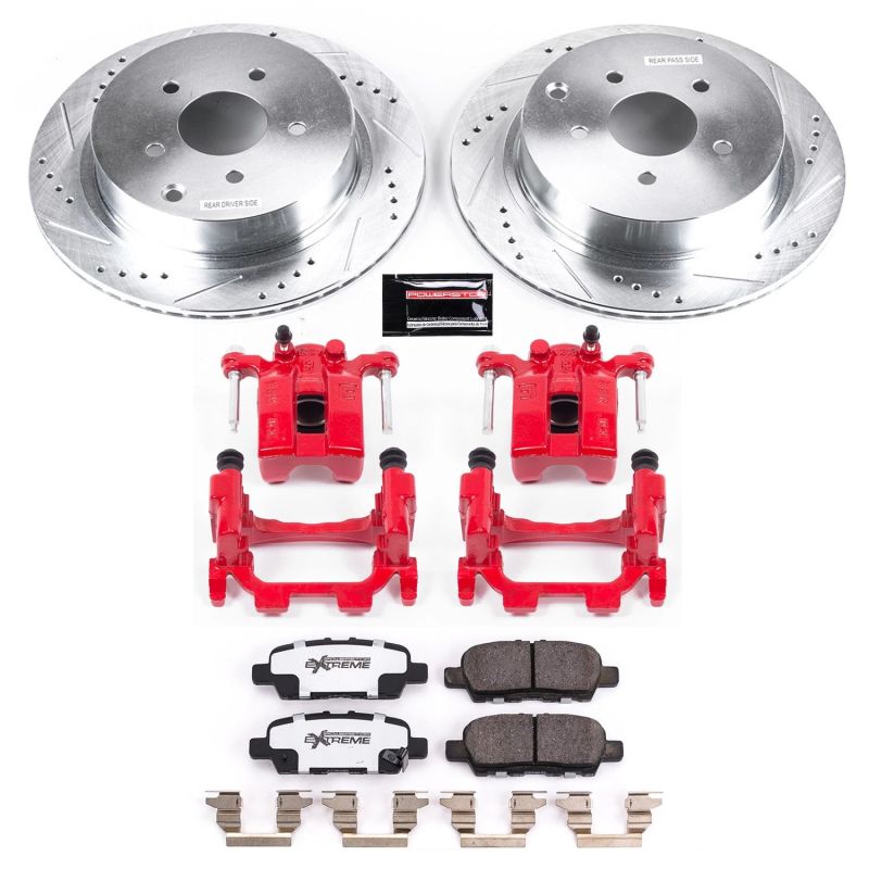 Power Stop 18-19 Infiniti Q50 Rear Z26 Street Warrior Brake Kit w/Calipers PowerStop