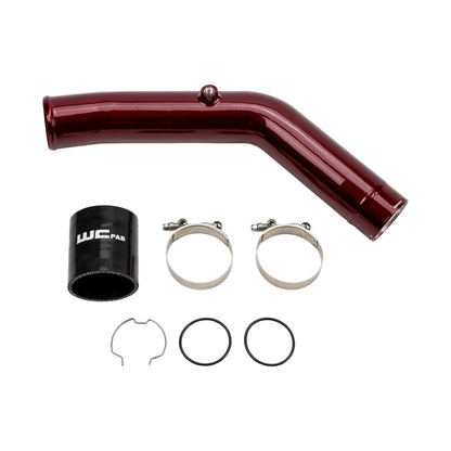 Wehrli 23-24 Ford 6.7L HO Power Stroke 3in Hot Side Intercooler Pipe - WCFab Red - WCF100308-RED