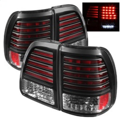 Spyder Toyota Land Cruiser 98-05 LED Tail Lights Black ALT-YD-TLAN98-LED-BK SPYDER