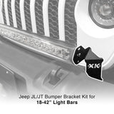 XK Glow Jeep JL JT Front Bumper Light Bar Bracket Kit 20-36In