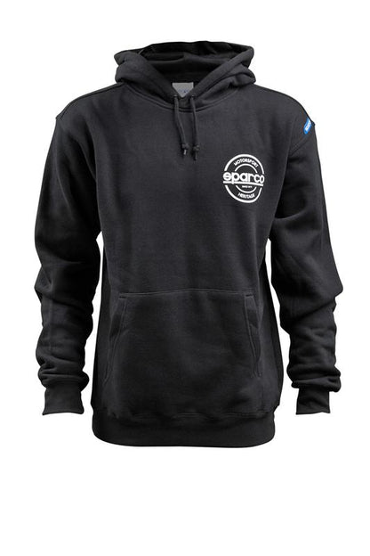 Sparco Swtshrt Hooded S-Seal Blk Med