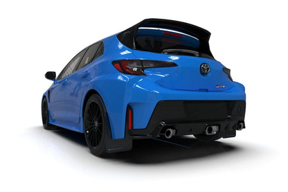 Rally Armor 23-24 Toyota GR Corolla Black Mud Flap w/ Light Blue Logo Rally Armor