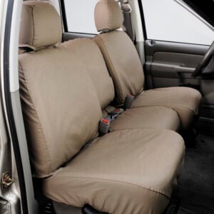 Covercraft 00-06 Ford Excursion Polycotton SeatSaver Custom Front Row Seat Covers - Taupe