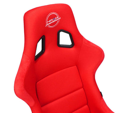 NRG Innovations Fiberglass Bucket Seat - XL - Red – FRP-304RD-NRG