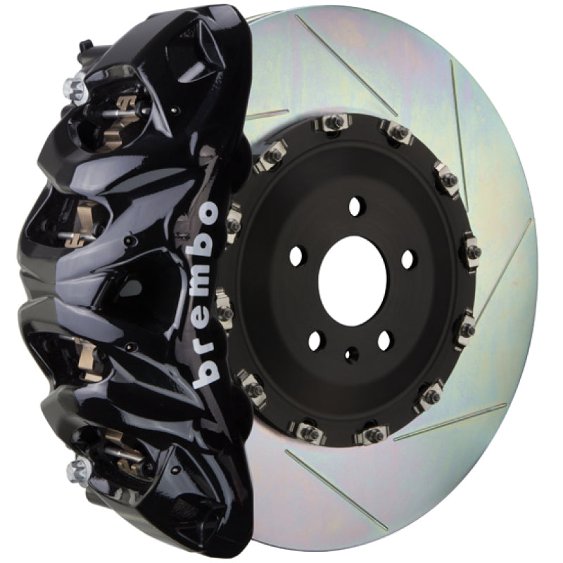 Brembo 14+ Model S AWD w/ DC (Excl Plaid) Fr GT BBK 8Pis Cast 412x38 2pc Rtr Slot Type1-Black Brembo