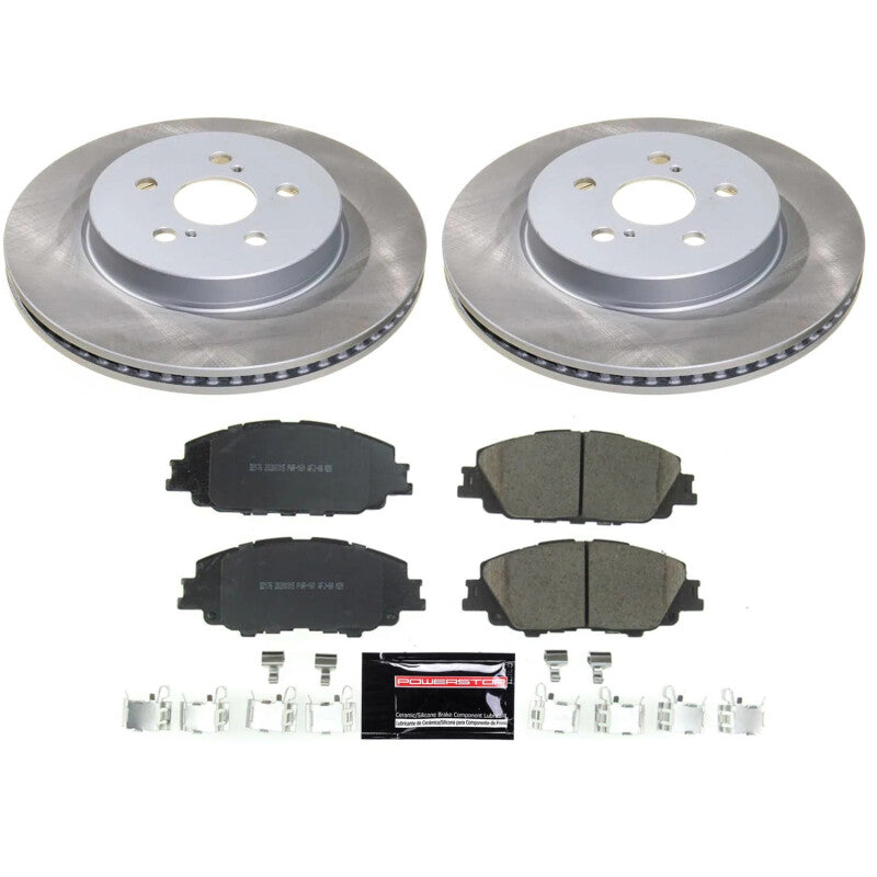 Power Stop 20-22 Toyota Prius Prime Front Semi-Coated Rotor Kit PowerStop