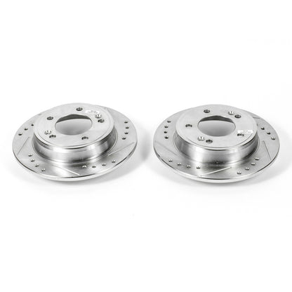 Power Stop 11-19 Hyundai Elantra Rear Evolution Drilled & Slotted Rotors - Pair PowerStop