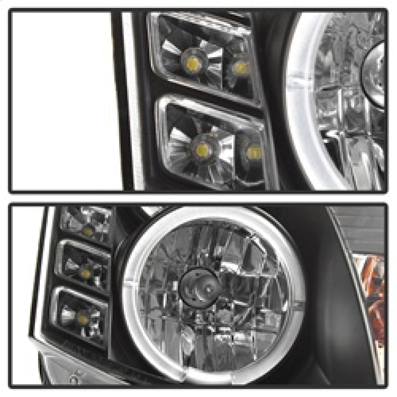 Spyder Infiniti G35 03-07 2DR Projector Halogen - LED Halo DRL Blk High H4 PRO-YD-IG35032D-DRL-BK SPYDER