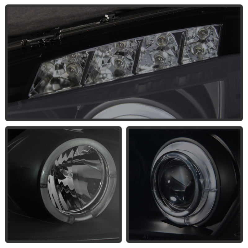 Spyder Pontiac Grand Prix 04-08 Projector Headlights LED Halo LED Blk Smke PRO-YD-PGP04-HL-BSM SPYDER
