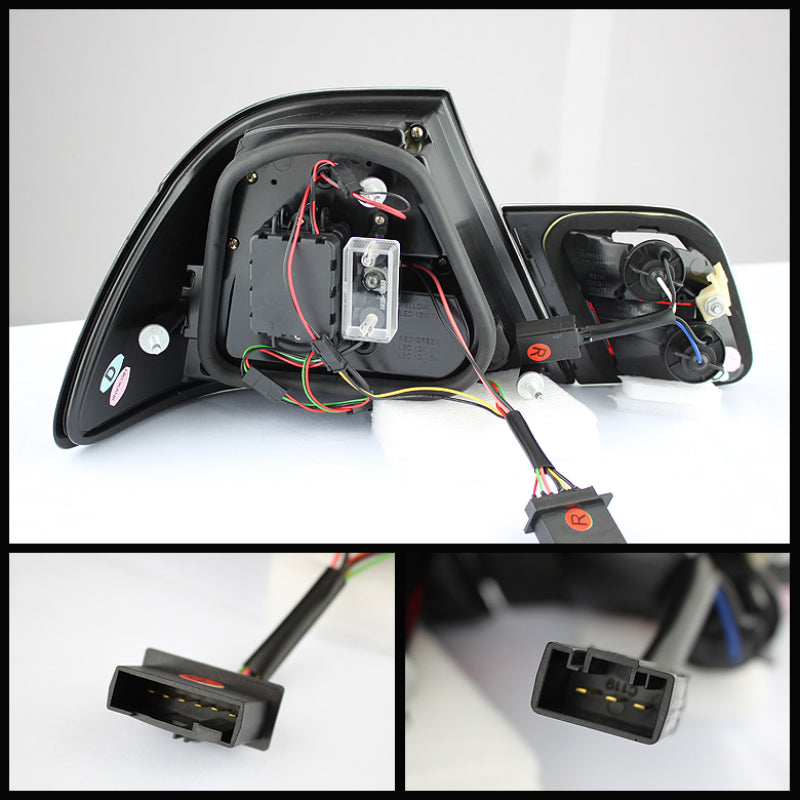 Spyder BMW E46 00-03 2Dr Coupe Light Bar LED Tail Lights Red Clear ALT-YD-BE4600-LBLED-RC SPYDER