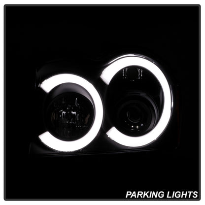 Spyder 05-07 Jeep Grand Cherokee - Light Bar Projector Headlights - Black - PRO-YD-JGC05V2-LB-BK SPYDER