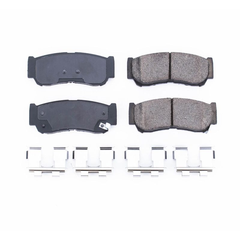 Power Stop 07-09 Hyundai Santa Fe Rear Z17 Evolution Ceramic Brake Pads w/Hardware PowerStop