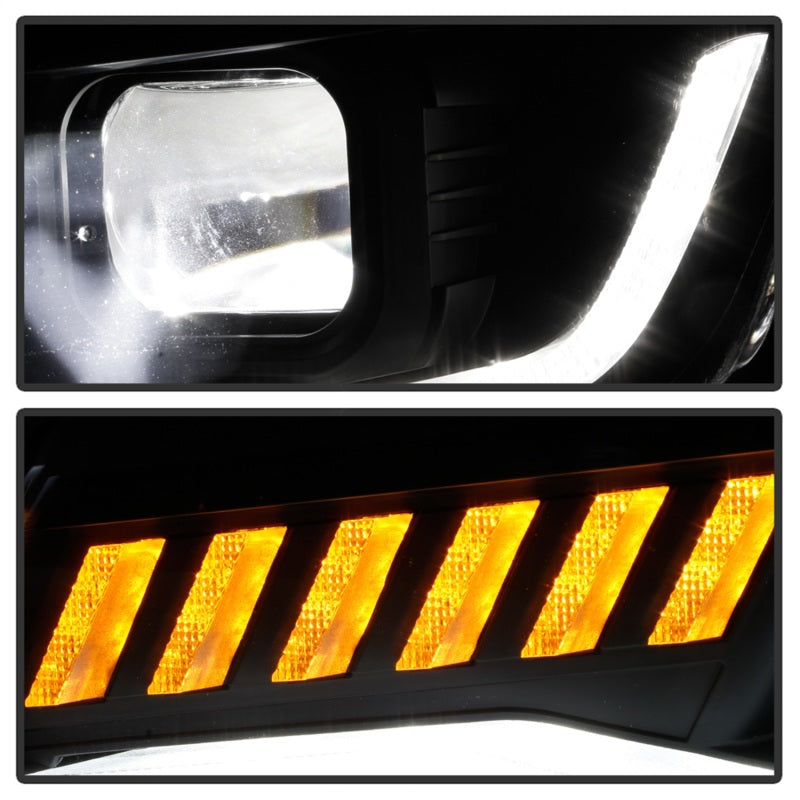 Spyder Chevy Camaro 16-18 HID Model Full LED Headlights Black PRO-YD-CCAM16HIDAP-SEQ-BK SPYDER