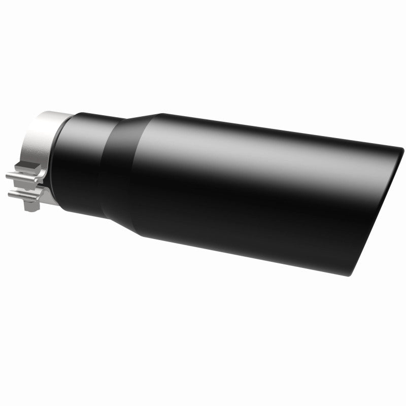 MagnaFlow Tip Stainless Black Coated Single Wall Round Single Outlet 5in Dia 3.5in Inlet 14.5in L Magnaflow