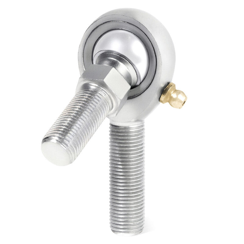 QA1 K Series 3-Pc Rod End - Male/Left Hand - .5in Bore x 5/8-18 w/Stud & Zerk - Carbon Steel