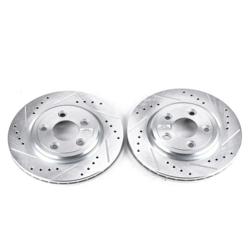 Power Stop 02-05 Ford Thunderbird Rear Evolution Drilled & Slotted Rotors - Pair PowerStop