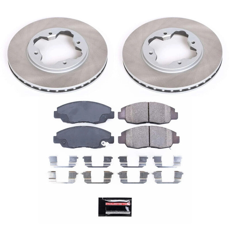 Power Stop 90-97 Honda Accord Front Semi-Coated Rotor Kit PowerStop