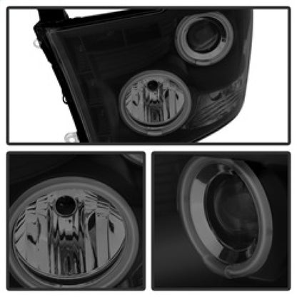 Spyder Dodge Ram 1500 09-14 Projector Halogen Model- CCFL Halo LED - Blk Smke PRO-YD-DR09-CCFL-BSM SPYDER
