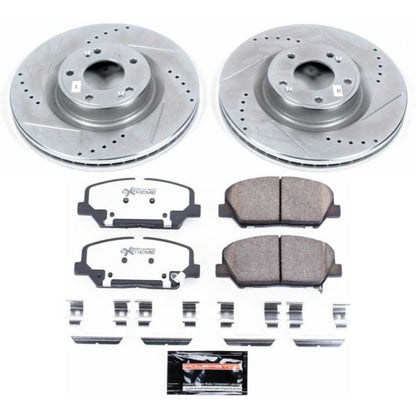 Power Stop 10-16 Hyundai Genesis Coupe Front Z26 Street Warrior Brake Kit PowerStop